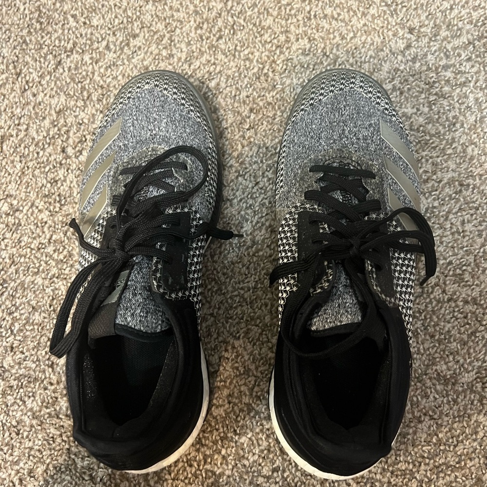 Adidas Black and White Knit Sneakers